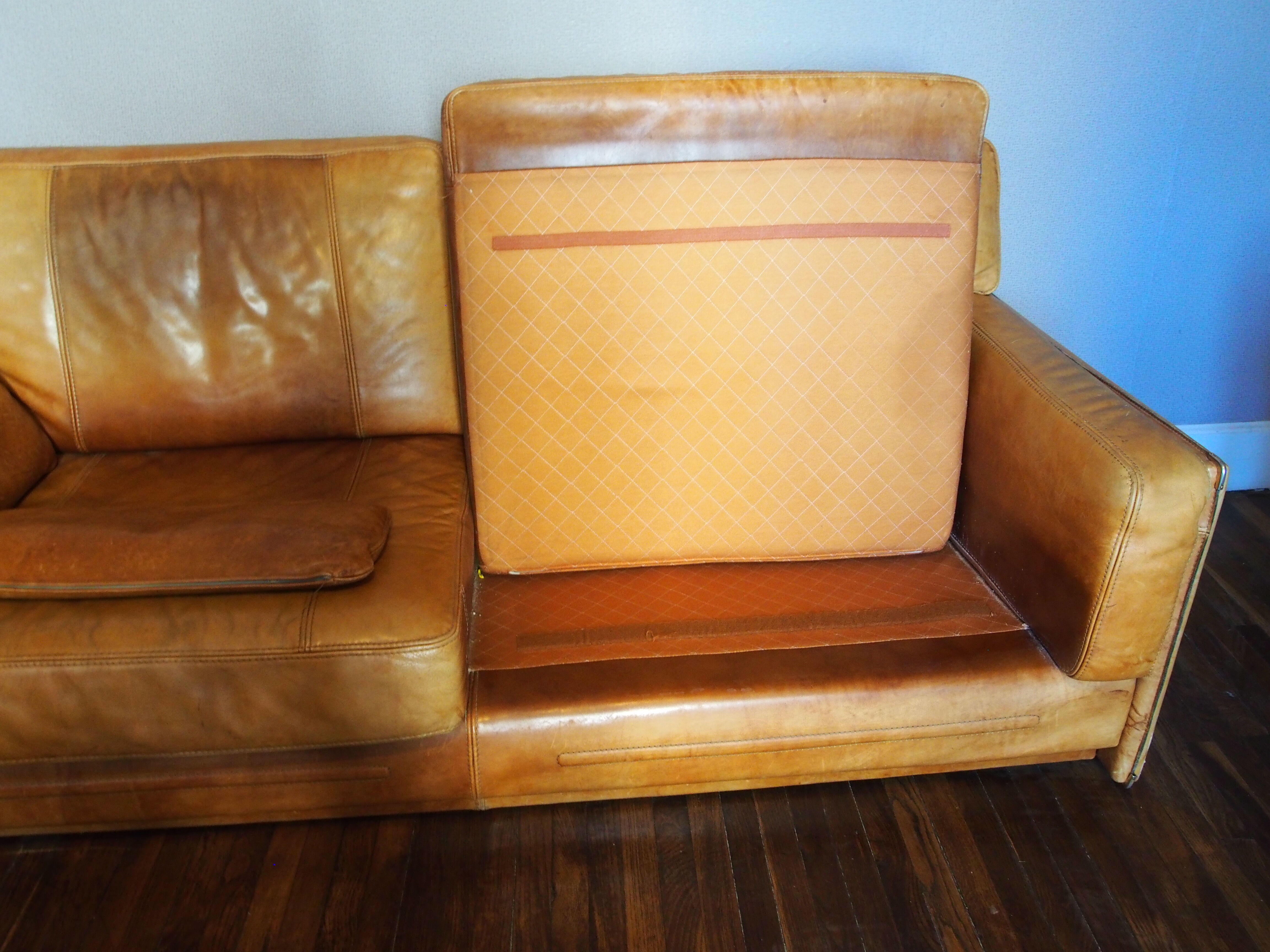 Marco Milisich leather sofa for Baxter Arcon