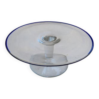 Plat à tarte sur pied en verre