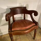 Fauteuil cuir ancien