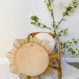 Rattan mirror