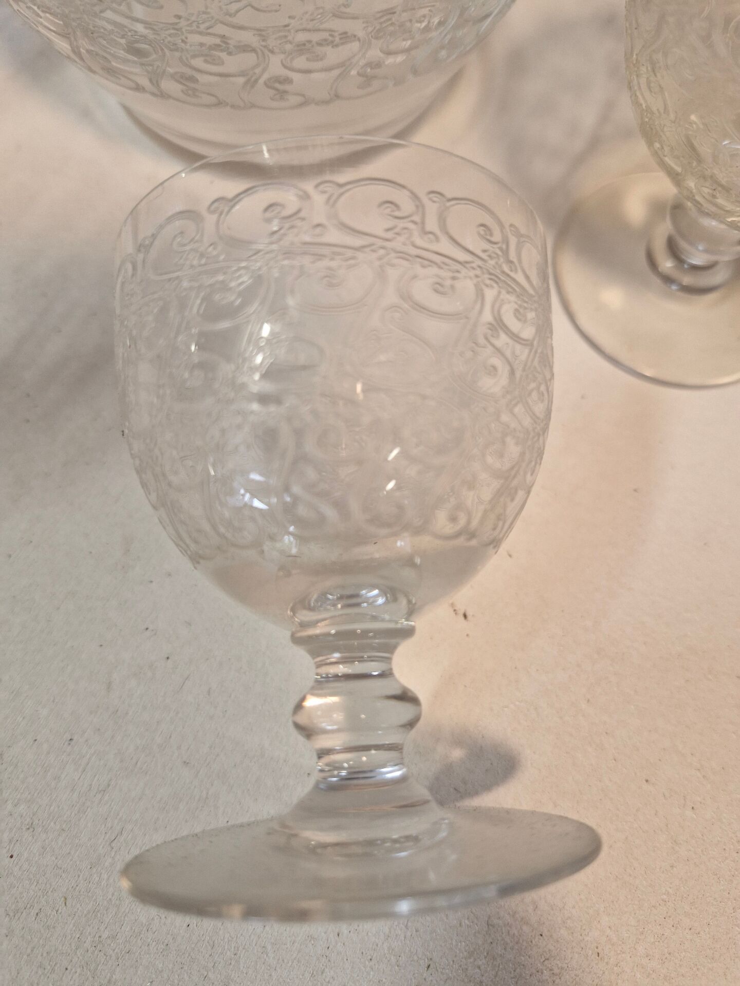 Baccarat carafe and glasses