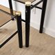 Set of 3 vintage nesting tables in smoked glass and black metal – 1970s