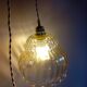 Large nomadic globe twisted tulip amber/honey, sand textile cord