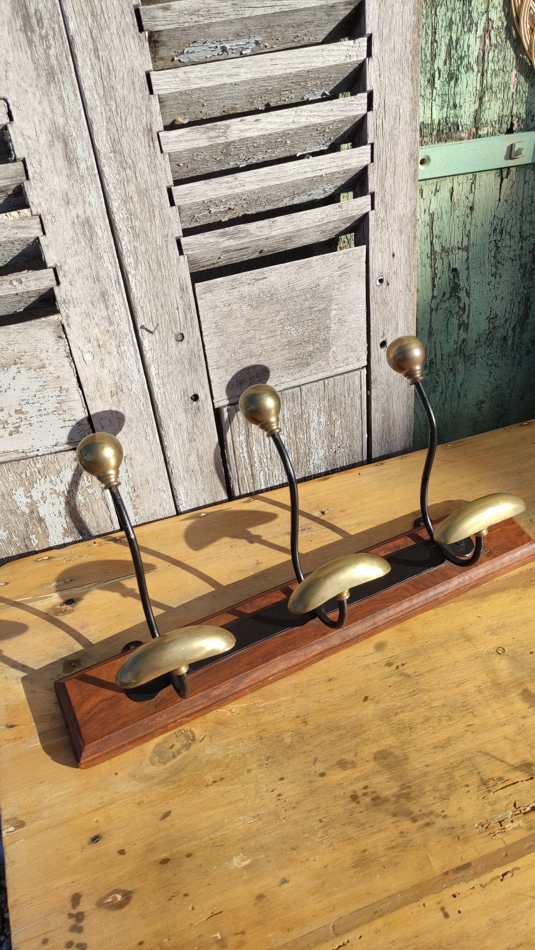 Vintage wall coat rack