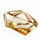 Art Deco ashtray, crystal glass, Huta Julia, Poland, 1960s