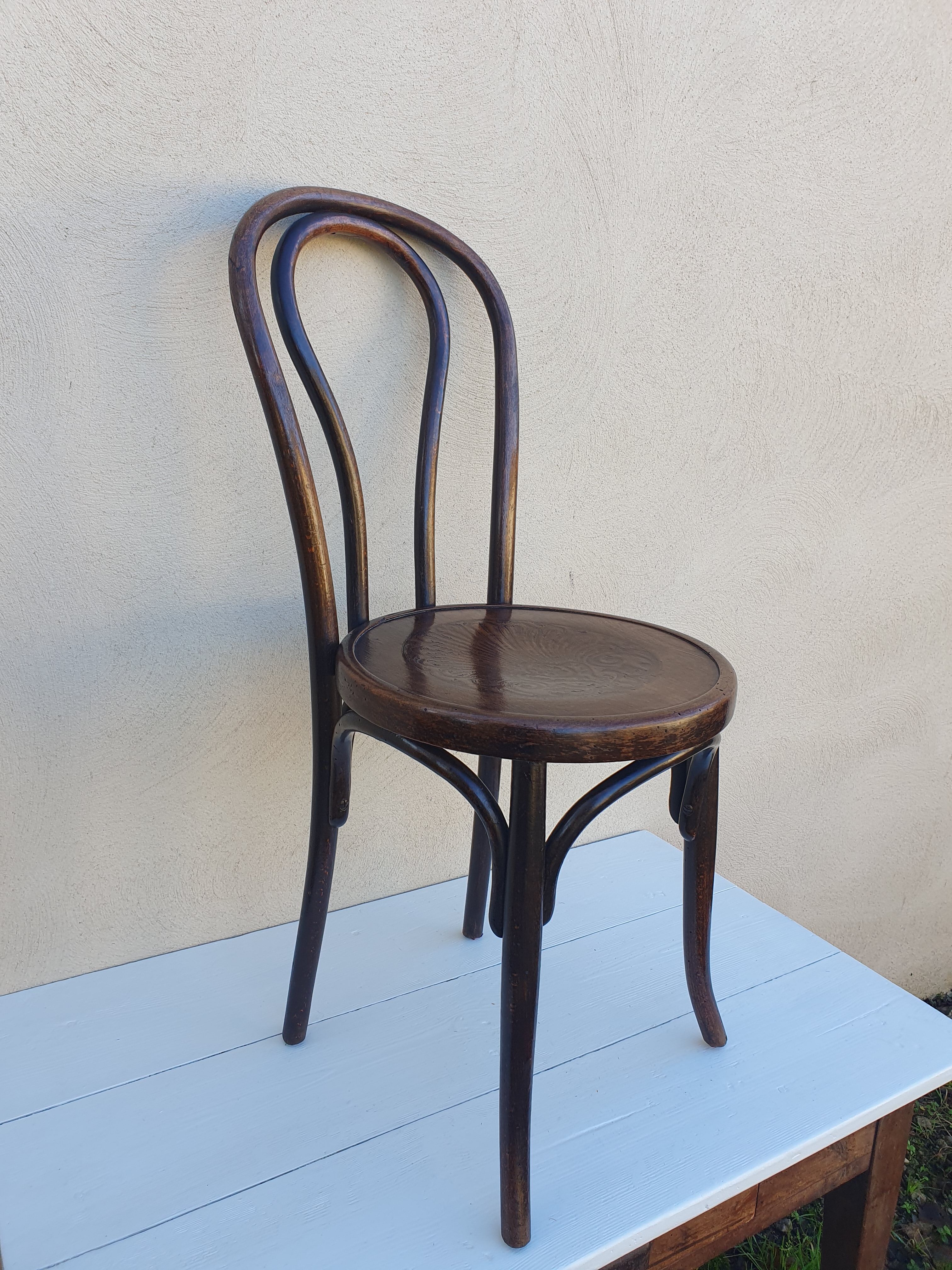 3 chaises de bistrot Fischel bois courbé