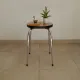 Tabouret rond vintage en formica années 70