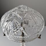 French Art Deco Cut Crystal 'Mushroom' Table Lamp, 1920s