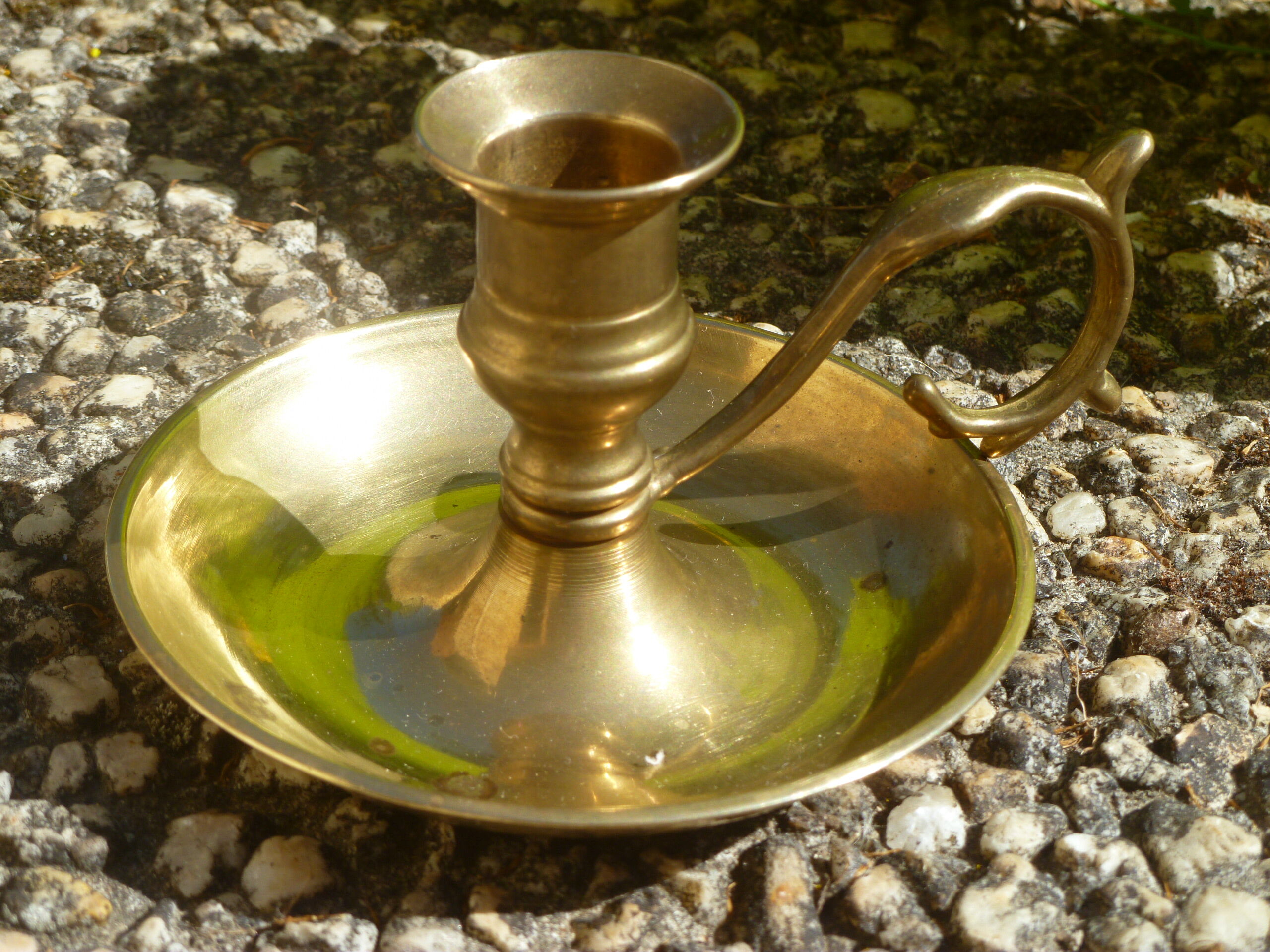 brass candlestick, vintage