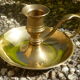 brass candlestick, vintage