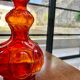 Red glass vase