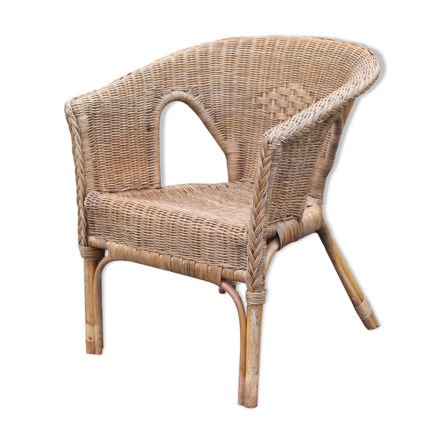 Wicker armchair
