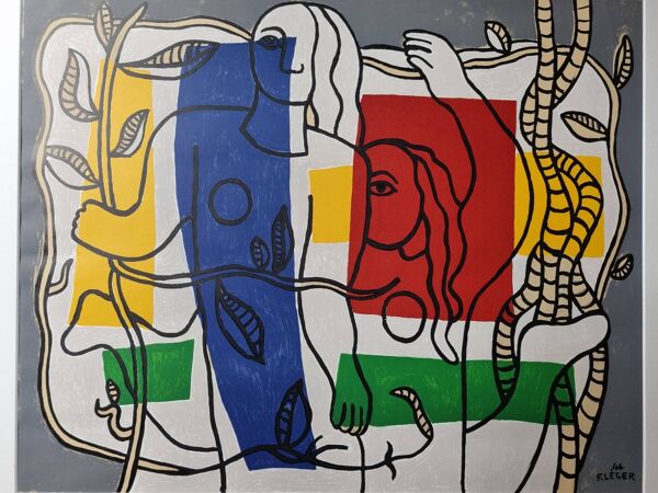 Lithographie originale d'après Fernand Léger, 1946, 62 x 72 cm, encadrée
