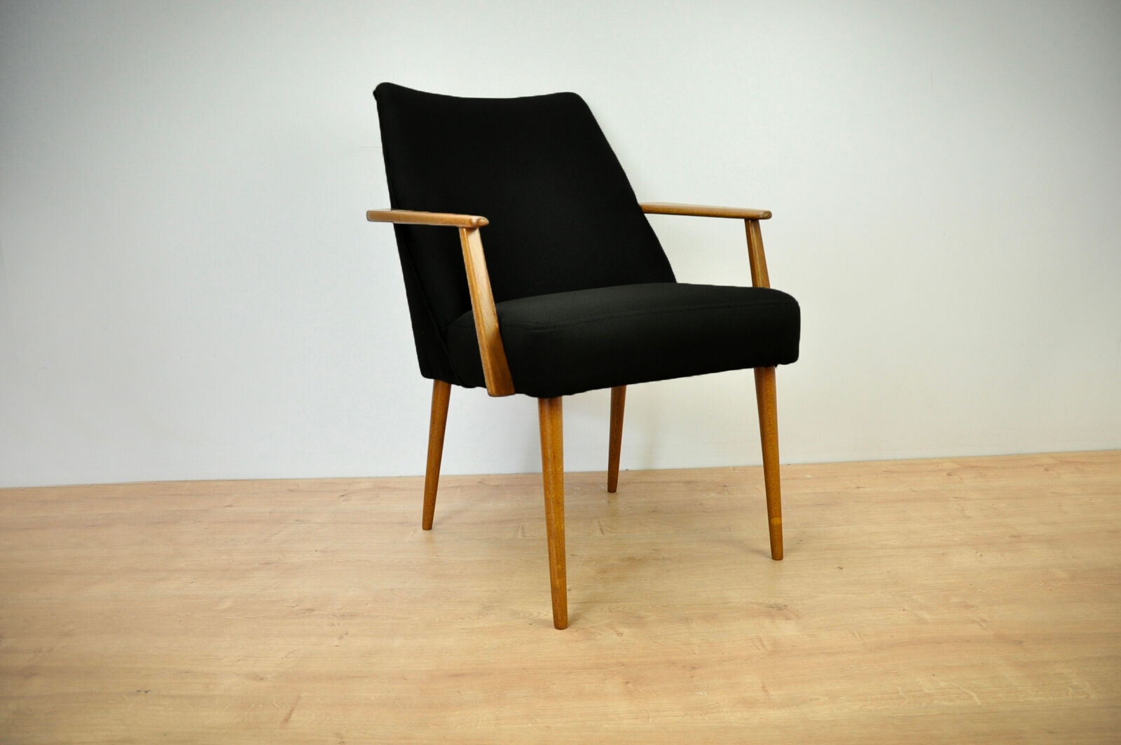 Ensemble de 2 fauteuils noirs allemands vintage