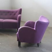 Danish 1930s Club Sofa, Style of Fritz Hansen & Flemming Lassen