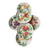 Set of 6 Art Nouveau Barbotine St Clément plates