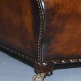 Restored vintage leather sofa from a gentleman's Victorian club.