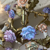 Flowered porcelain lamp