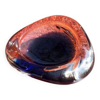 Vintage 60s/70s Murano Sommerso Ashtray Bowl Glass