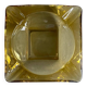 Cendrier vintage en verre jaune