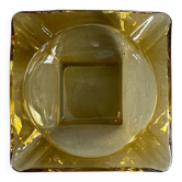 Vintage yellow glass ashtray