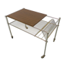 Table basse vintage avec rack