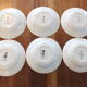 6 Hollow plates of the 40s decoration Flowers - Saint Amand Terre de Fer