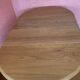 Table ronde en orme massif vintage