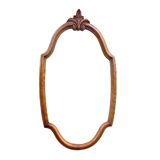 Old carved wooden mirror - 70 cm