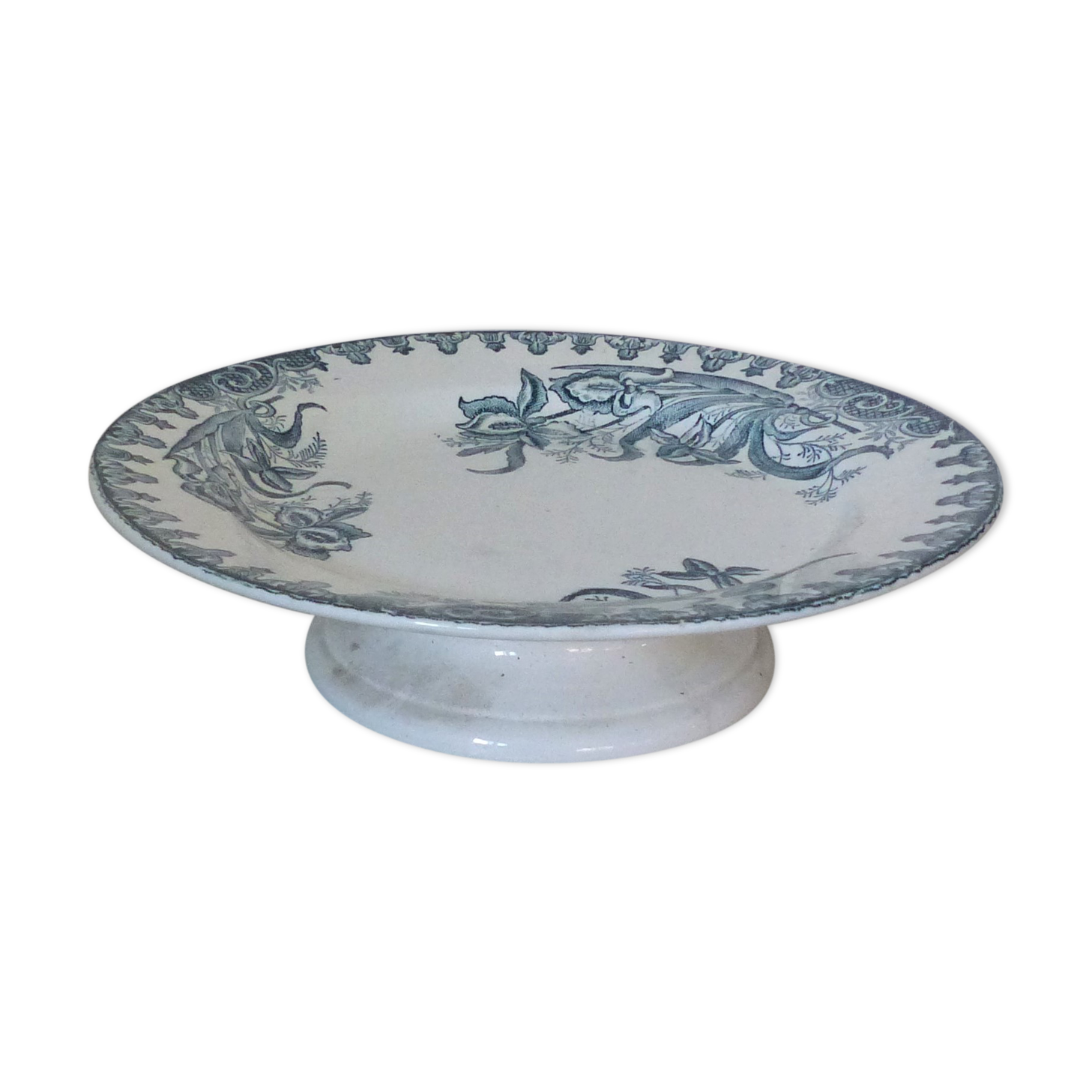 Dish Compotier iron earth Saint Amand