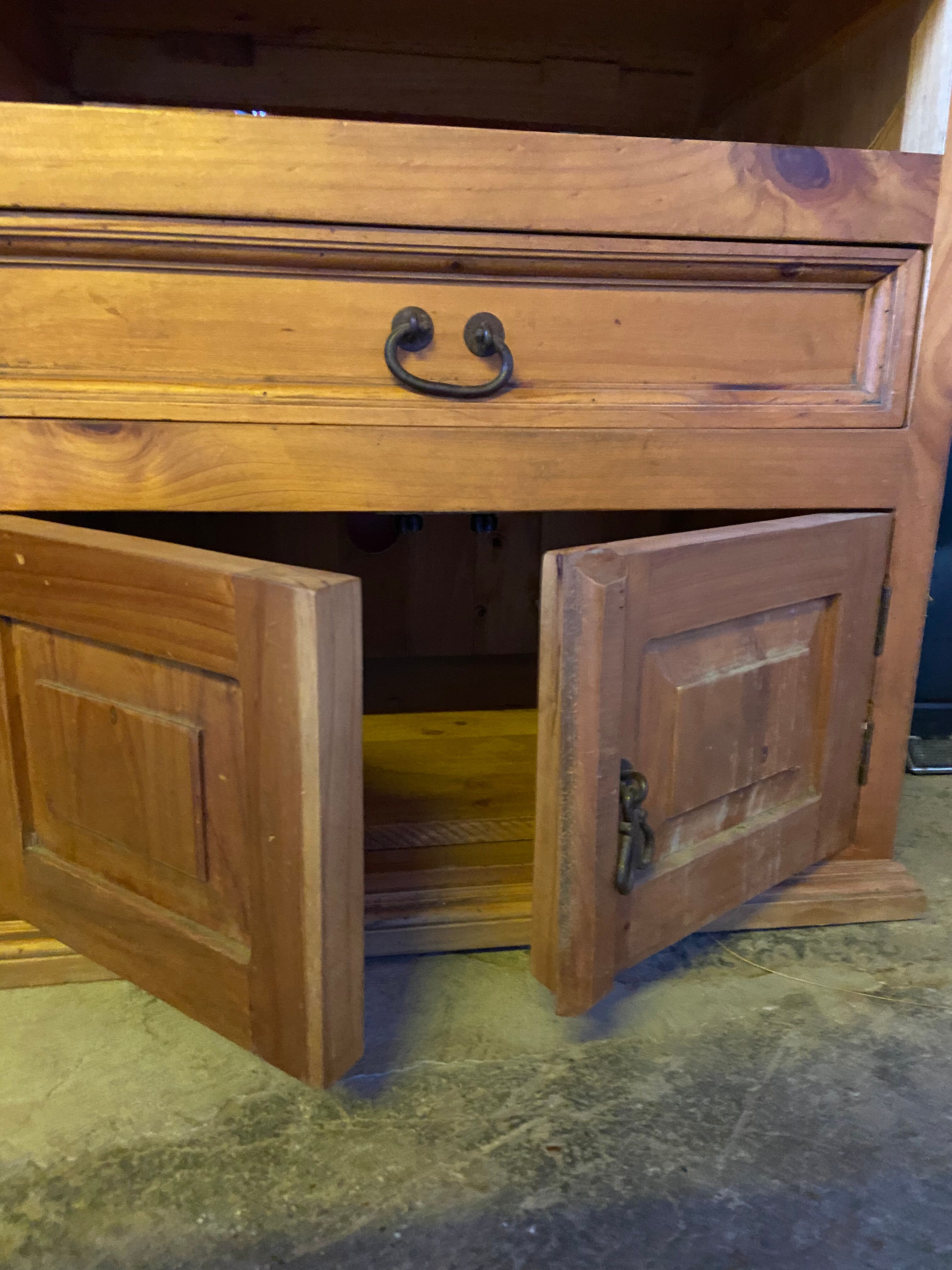 TV cabinet in raw wood to be relooked