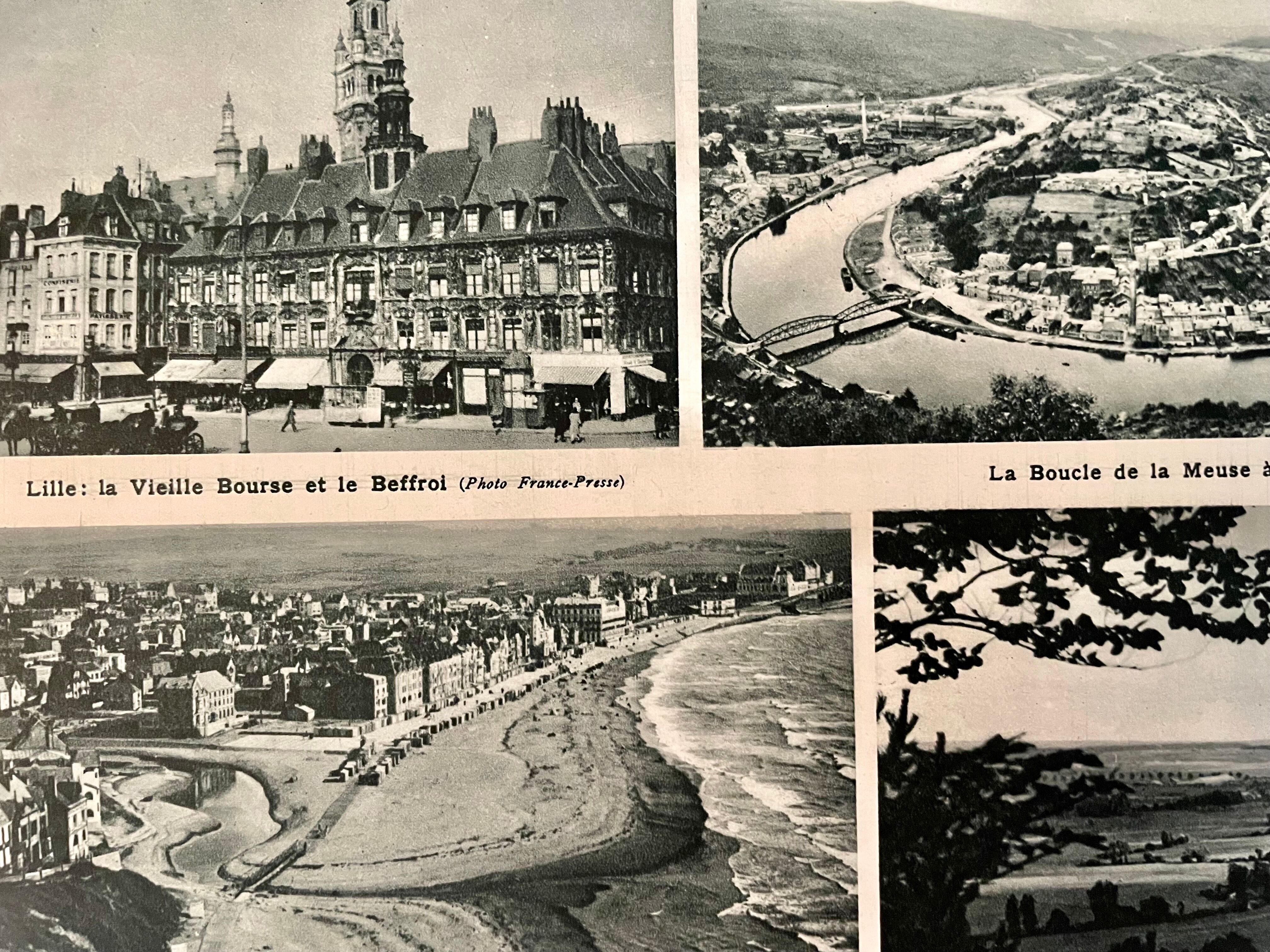 Ancienne carte du Nord et de l'Est de la France de 1945