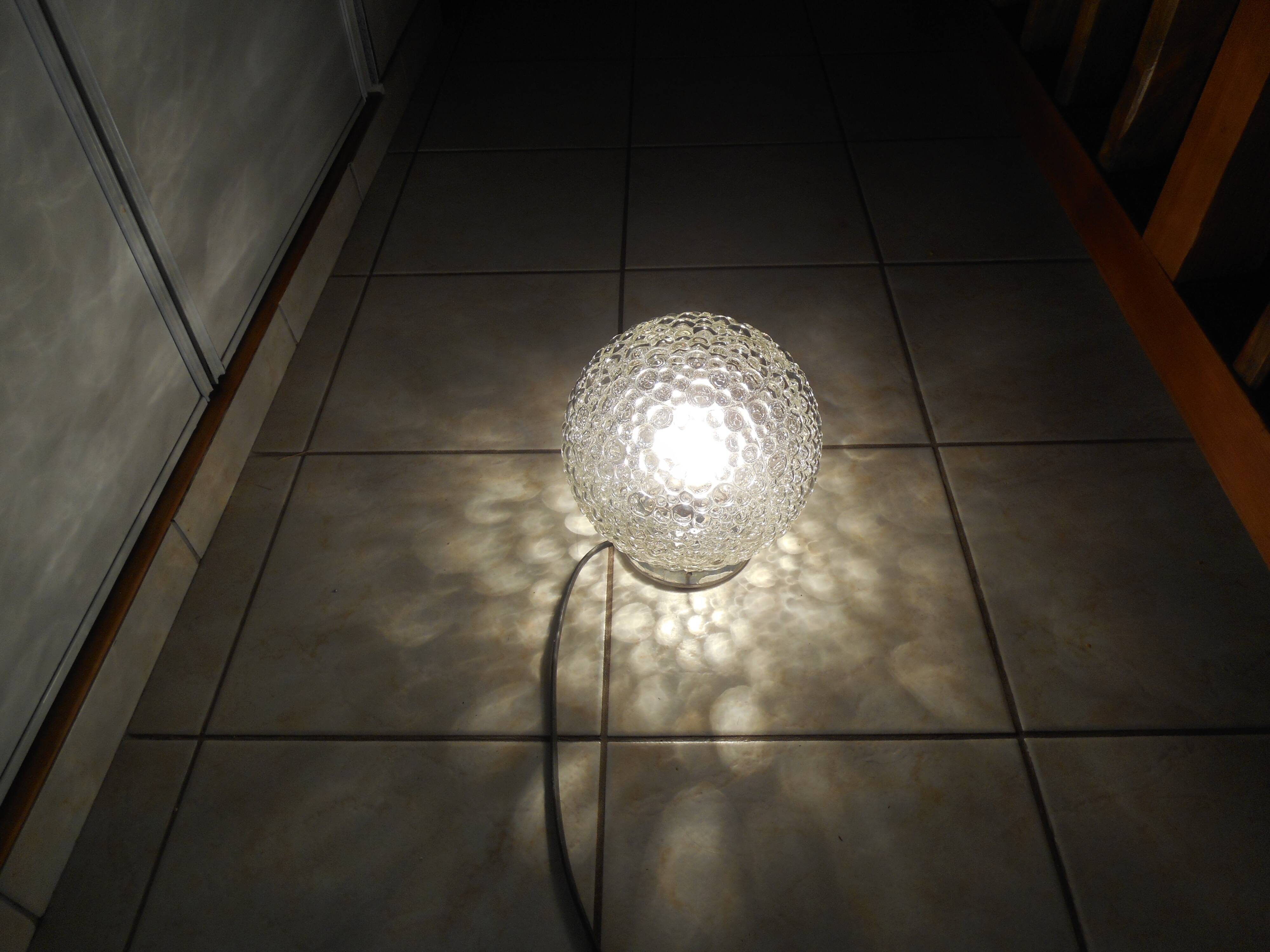 Old bubbled glass ceiling