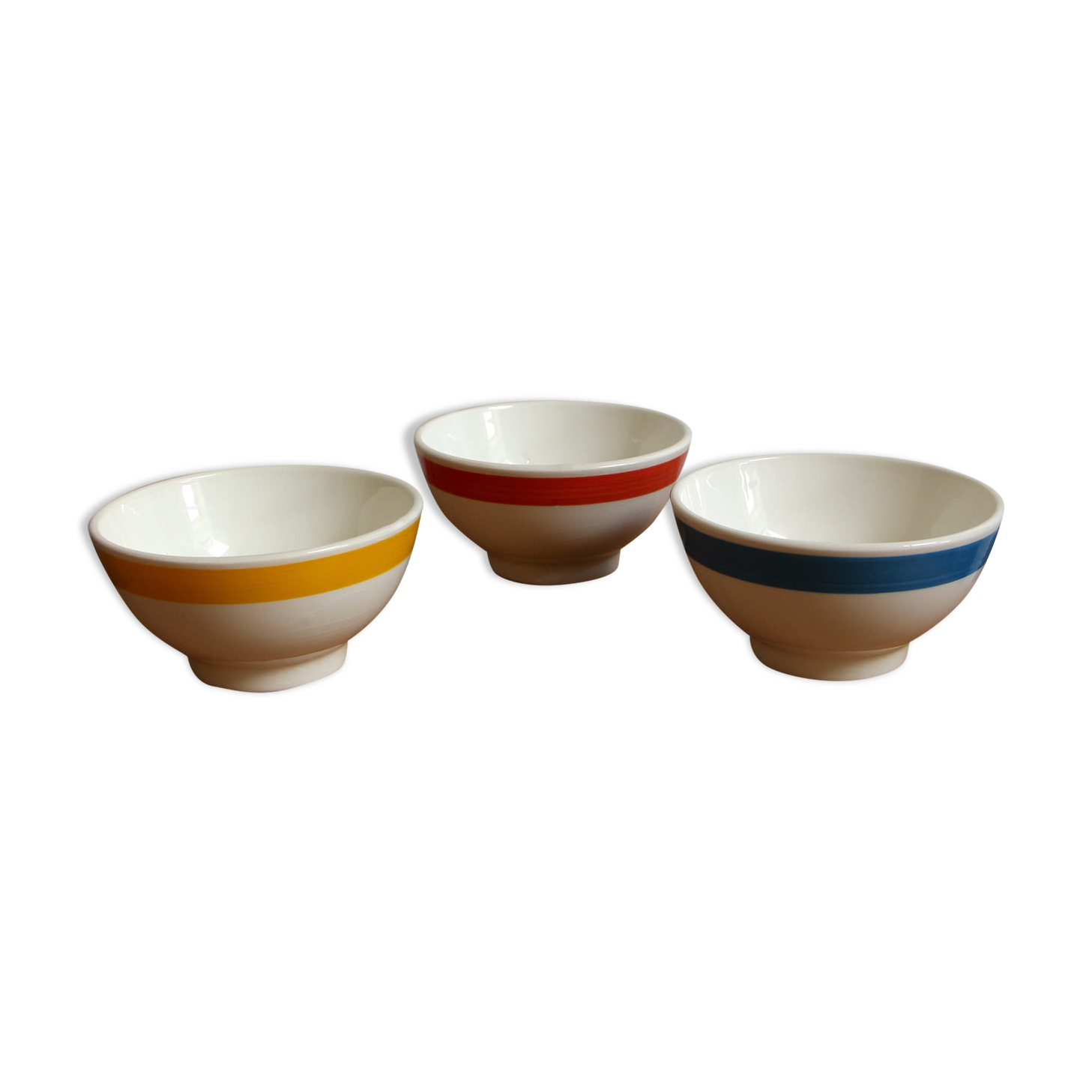Trio of iron earth bowls