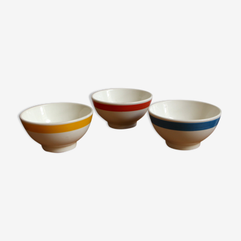 Trio of iron earth bowls