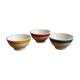 Trio of iron earth bowls
