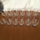 Set of 12 engraved Bohemian Crystal Glasses
