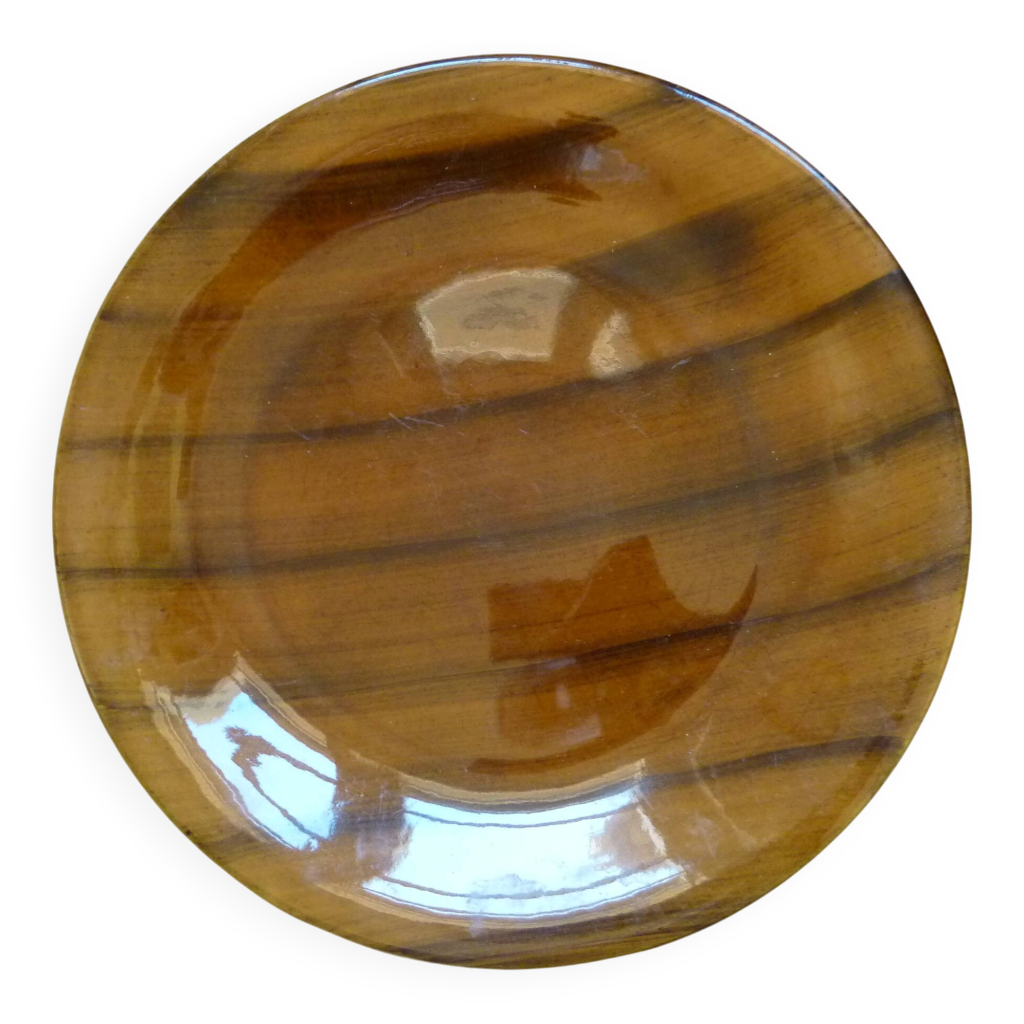 Large ceramic dish from Longchamp, 70s modernist.