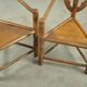 Pair of vintage antique Scandinavian oak Monk chairs, Sweden 1950s