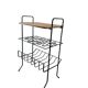 Vintage metal floor shelf / multi-level display / side table