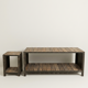 Michel Design Industrial Group, TV Unit & Side Table, Oak and Steel