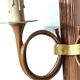bronze-painted metal wall light, 2 lights, Napoléon III style lamp