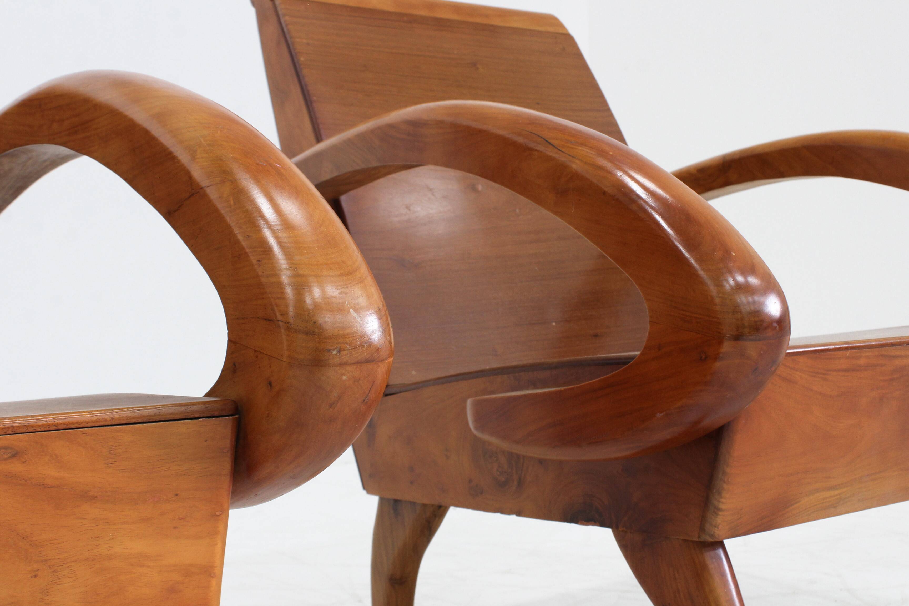 Ensemble de fauteuils du milieu du siècle en bois courbé