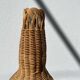 Large vintage woven rattan vase 1960s