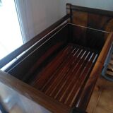 Antique Louis Philippe walnut rocking cradle
