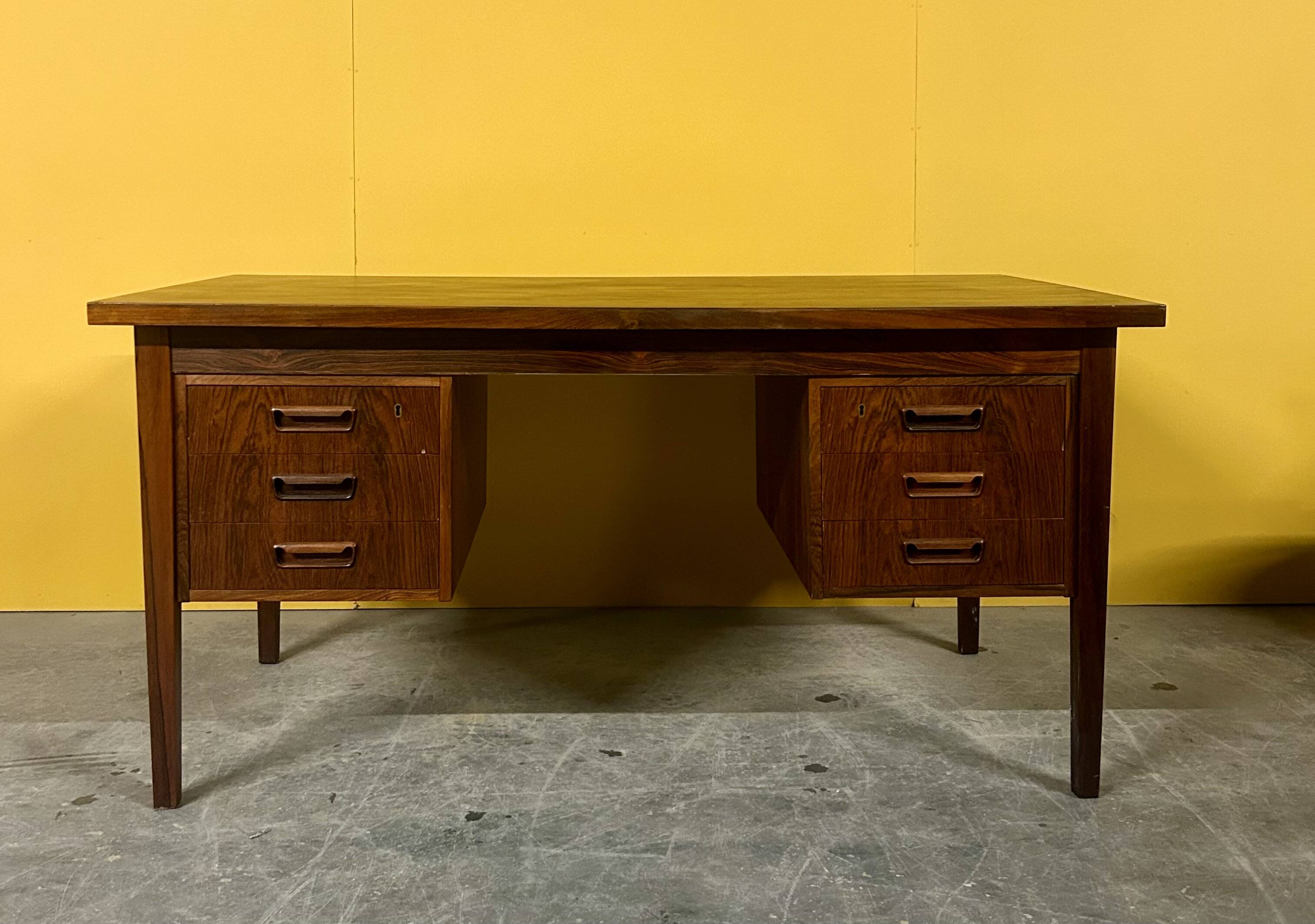 Danish mid - century rosewood desk 1960s
