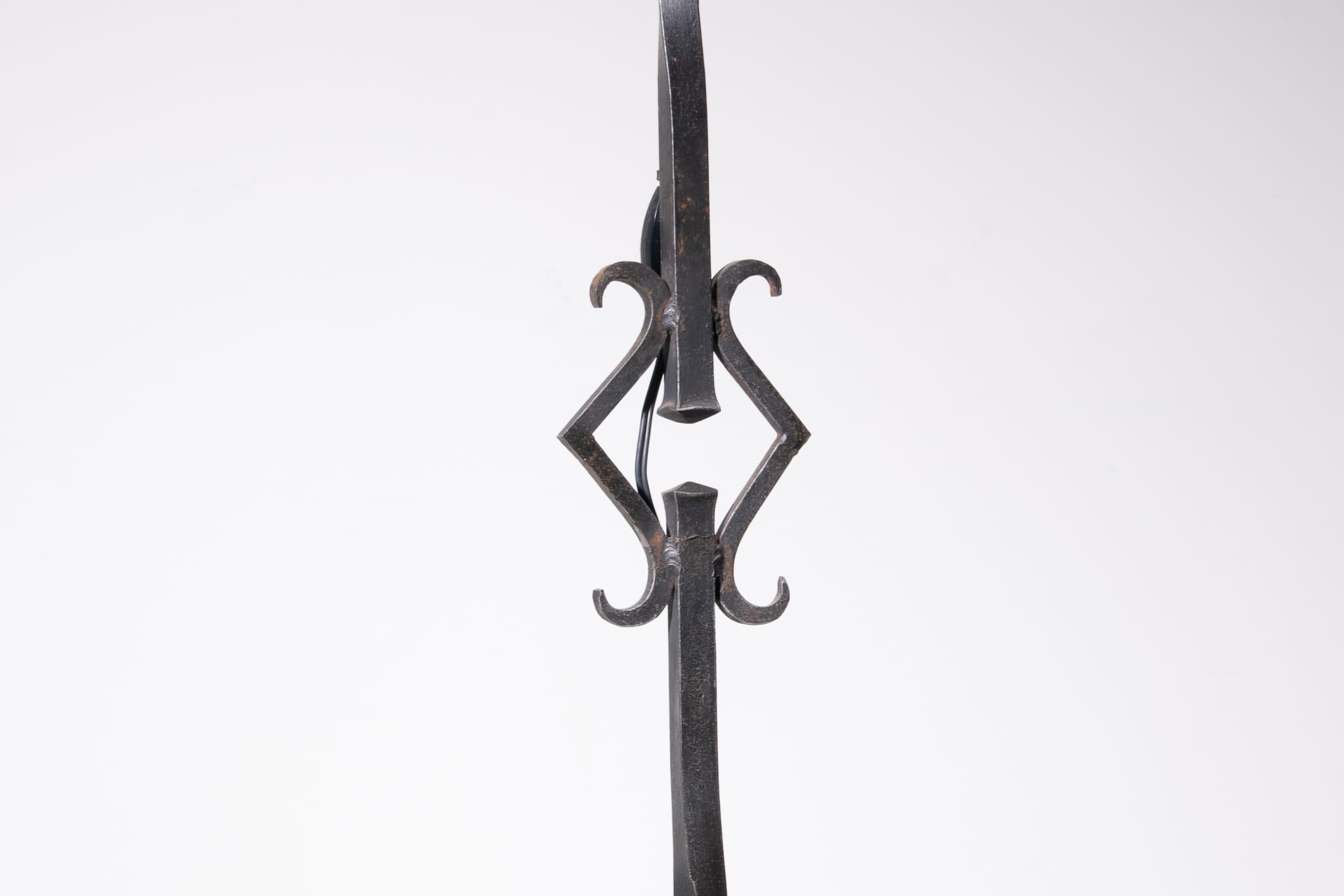 Lampadaire brutaliste en fer forgé