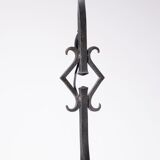 Lampadaire brutaliste en fer forgé