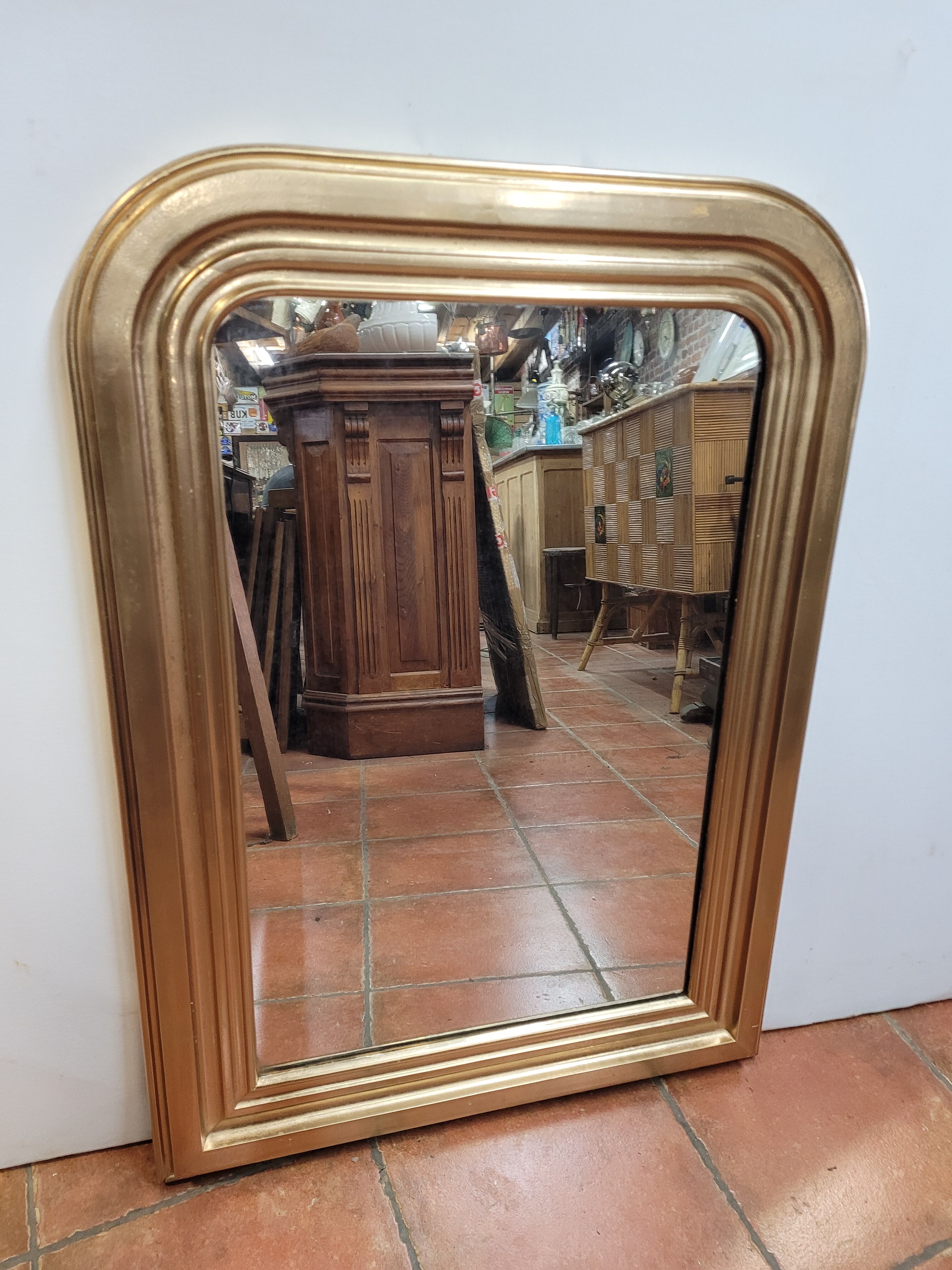 Old gilded Louis Philippe mirror