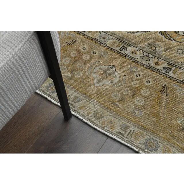 1970s Turkish Hand-Knotted Wool Cotton Orange Area Rug 293x381